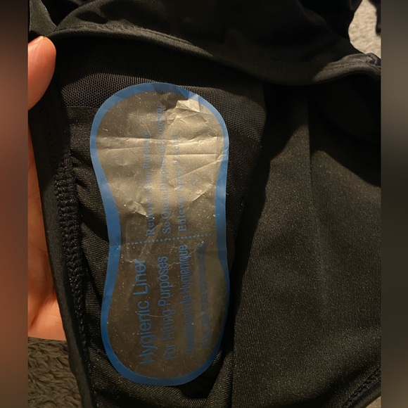 DKNY Solid Black Halter Deep V-Neck One-Piece Bathing Suit Ruched Medium - Picture 9 of 10